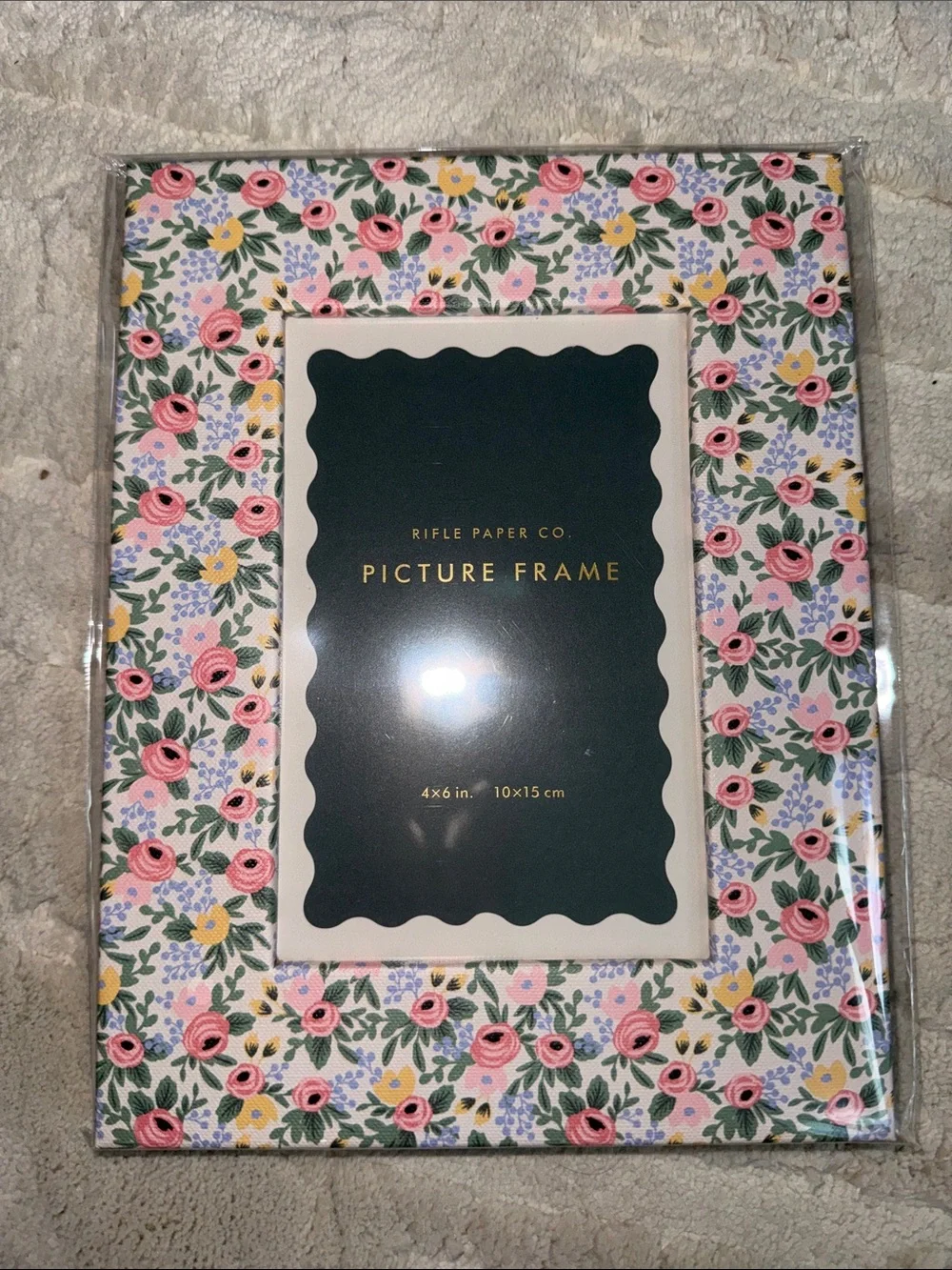 Rifle Paper Co. Floral Frame in Pink, Green and Yellow for 4x6 photo